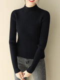 2025 Autumn Winter Turtleneck Sweater Women Fashion Chic Tops Women Knitted Pullovers Long Sleeve Jumper Pull Femme Clothing