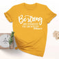 Be Strong and Courageous Christian T-Shirt Joshua 1:9 Clothing Religious Hipster Tee Stylish Jesus Faith Outfits Art Oversize
